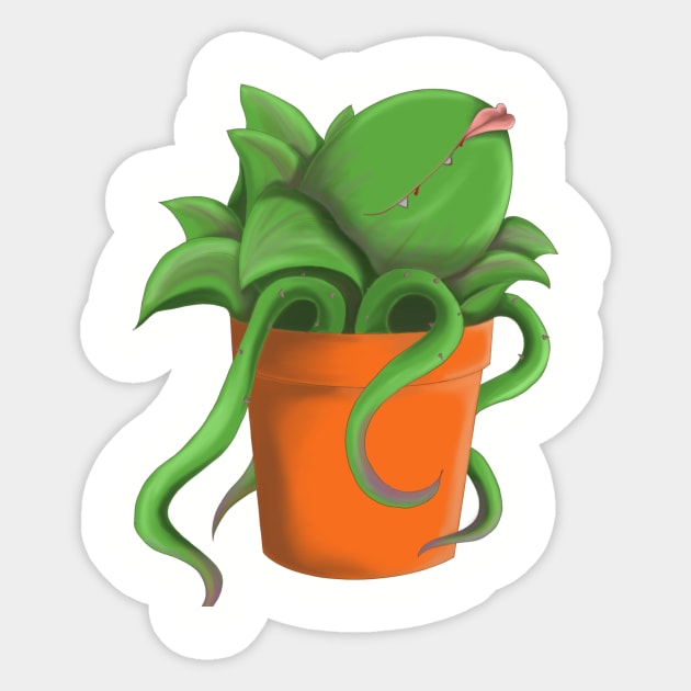 Audrey II Sticker by Kurakookaburra 